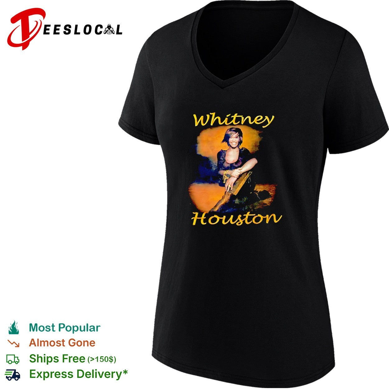Whitney Houston Portrait R&B Pop Icon Music Legend shirt