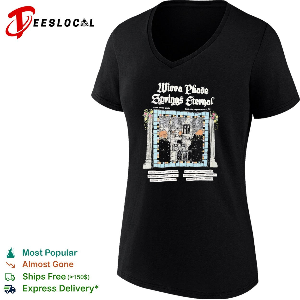 Wicca Phase Springs Eternal Celebrating 10 Years of Secret Boy Tour shirt