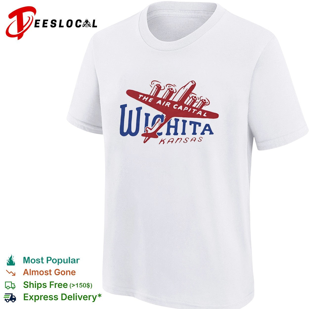 Wichita Kansas The Air Capital Vintage Airplane shirt