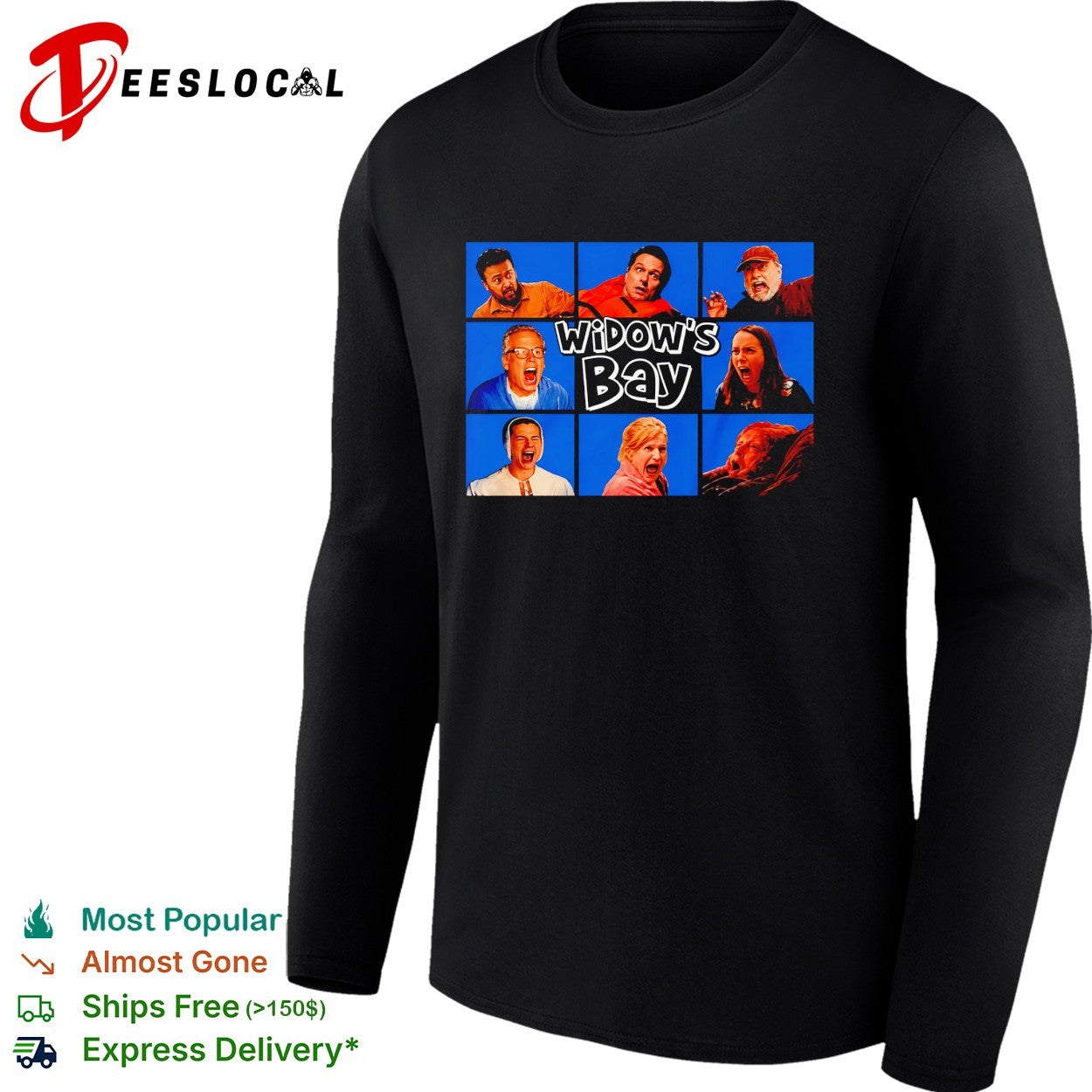 Widow’s Bay screaming cast parody poster shirt
