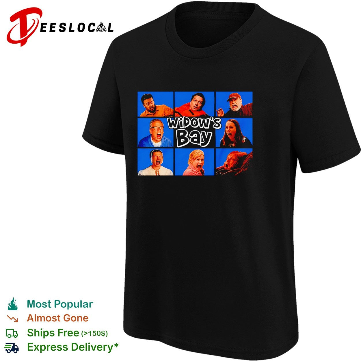 Widow’s Bay screaming cast parody poster shirt