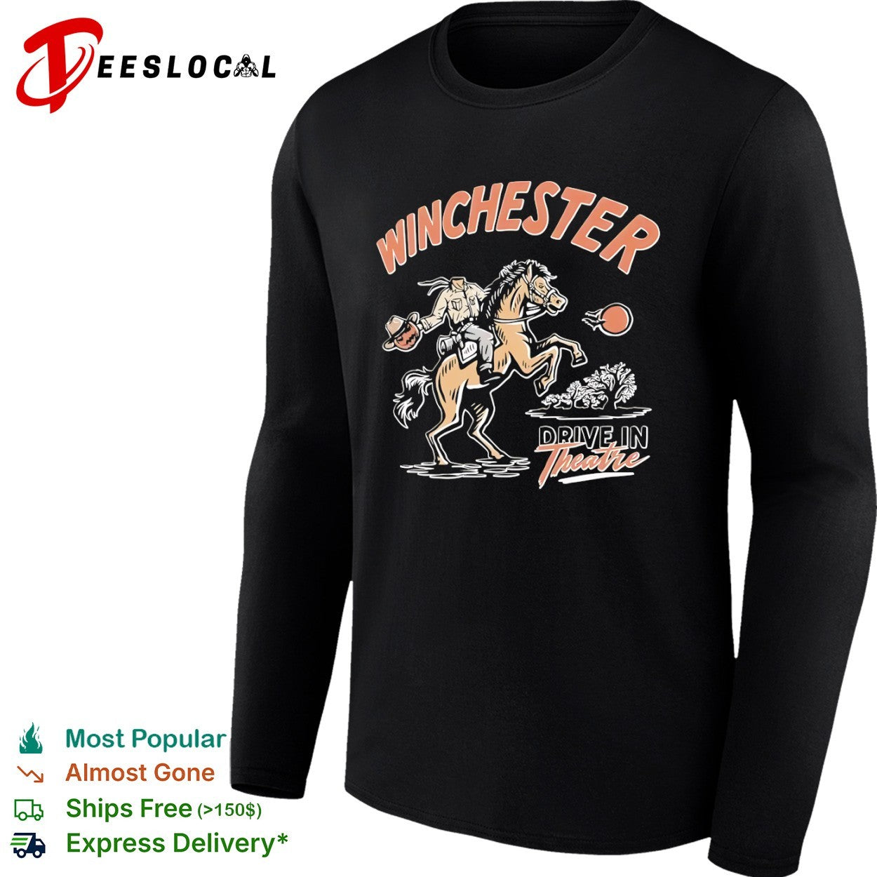 Winchester Drive-In Theatre Headless Horseman shirt