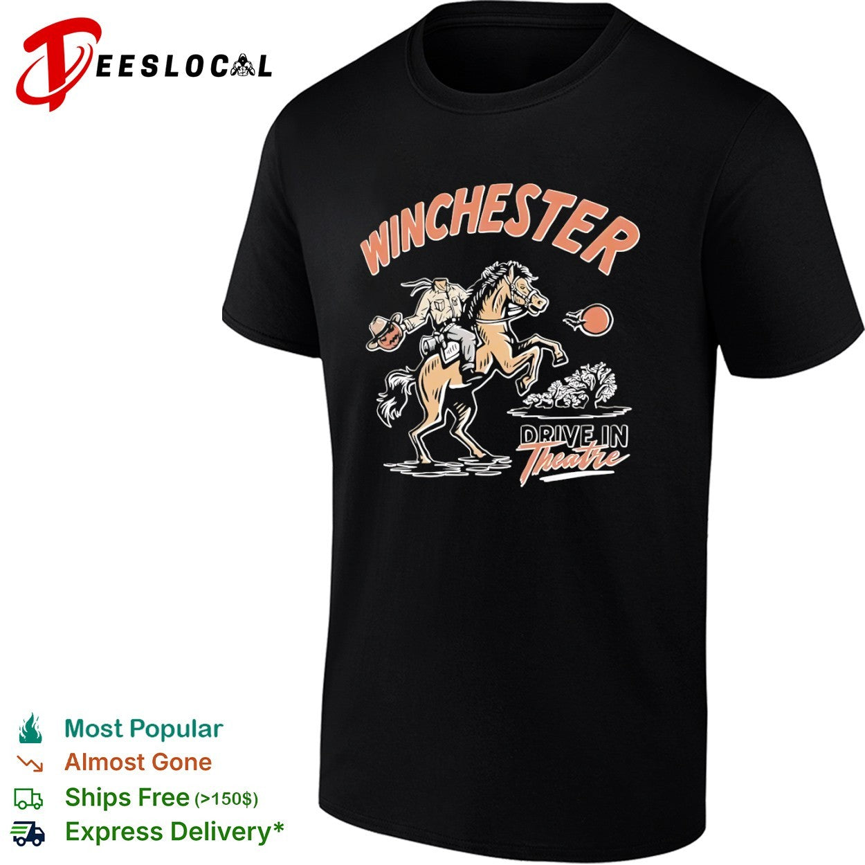 Winchester Drive-In Theatre Headless Horseman shirt