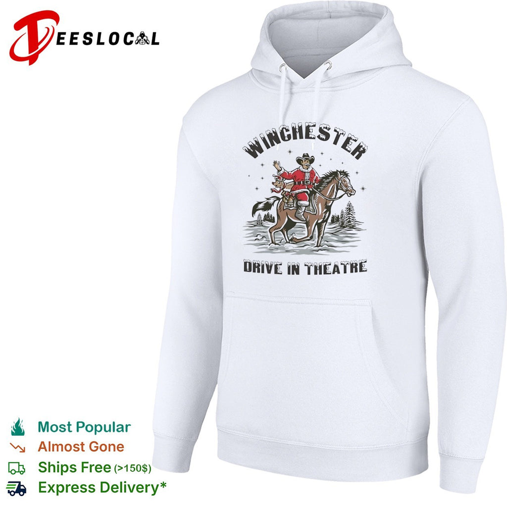 Winchester Drive In Theatre Santa Cowboy Christmas shirt