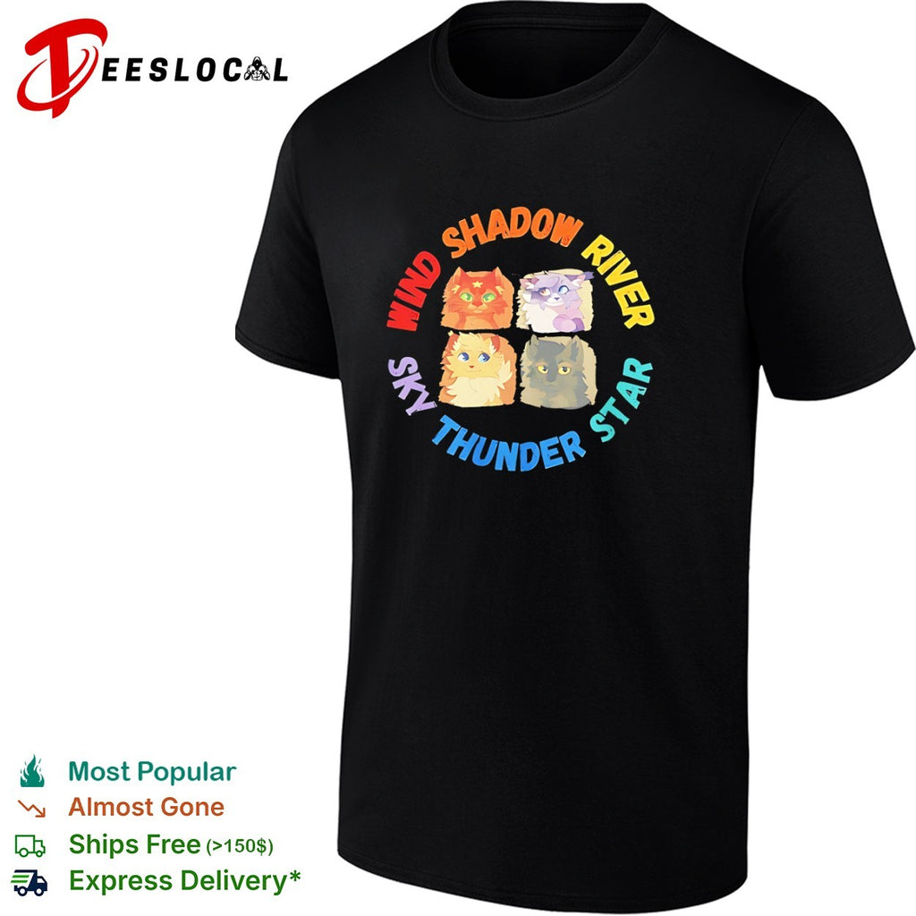 Wind Shadow River Sky Thunder Star Warriors Cats shirt