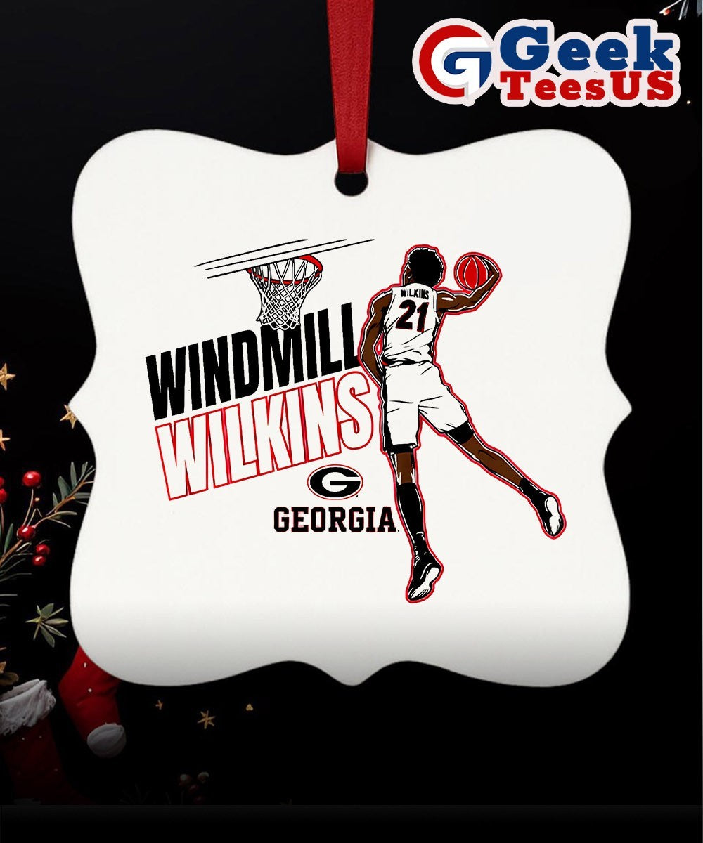 Windmill Jake Wilkins Georgia Bulldogs men’s basketball Slam dunk Ornament