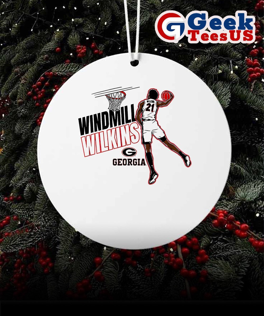 Windmill Jake Wilkins Georgia Bulldogs men’s basketball Slam dunk Ornament
