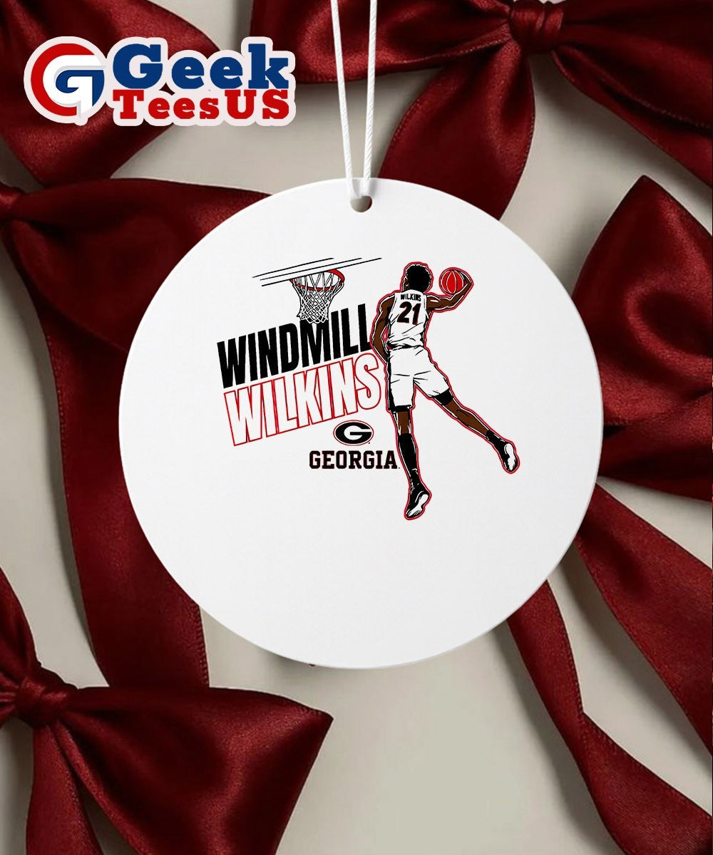 Windmill Jake Wilkins Georgia Bulldogs men’s basketball Slam dunk Ornament