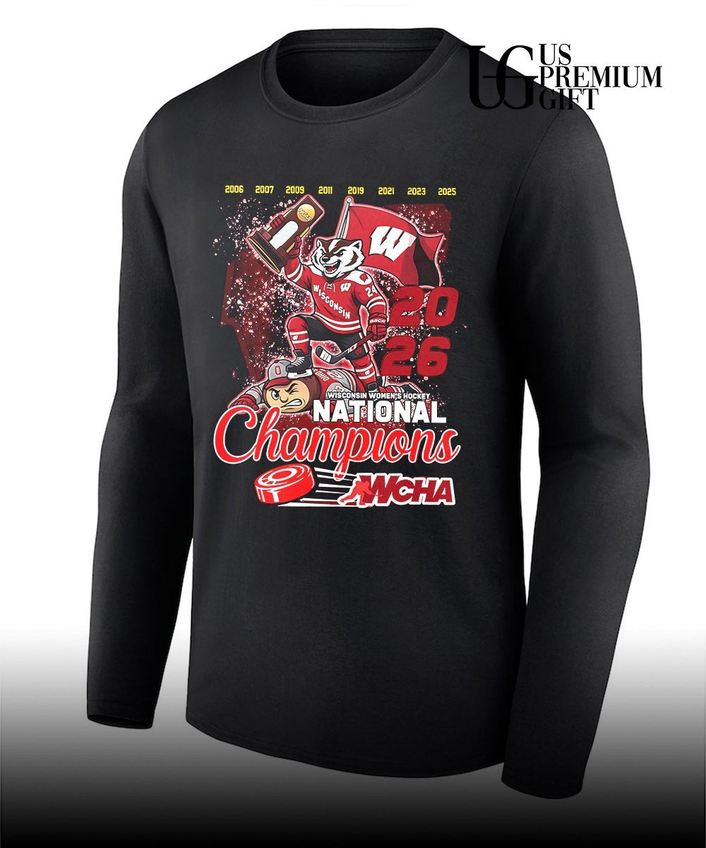 Wisconsin Badgers 2026 National Champions Women’s Ice Hockey shirt