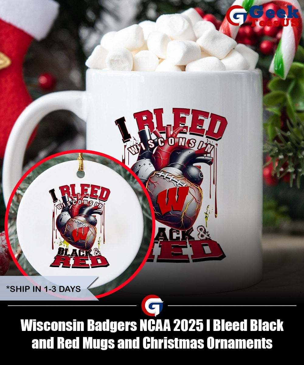 Wisconsin Badgers NCAA 2025 I Bleed Black and Red shirt