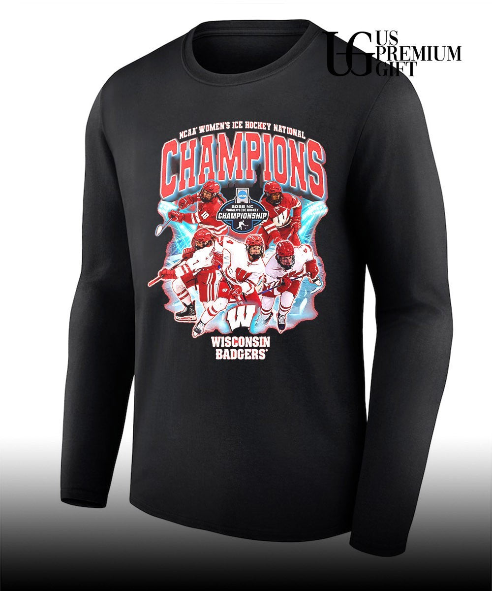 Wisconsin Badgers Women’s Ice Hockey 2026 National Champions shirt