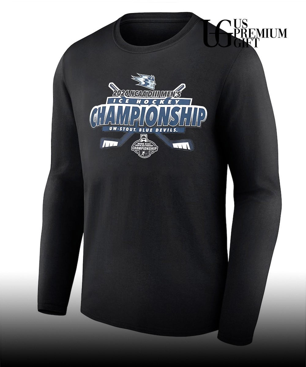 Wisconsin-Stout Blue Devils NCAA Division III Men’s Ice Hockey Championship shirt
