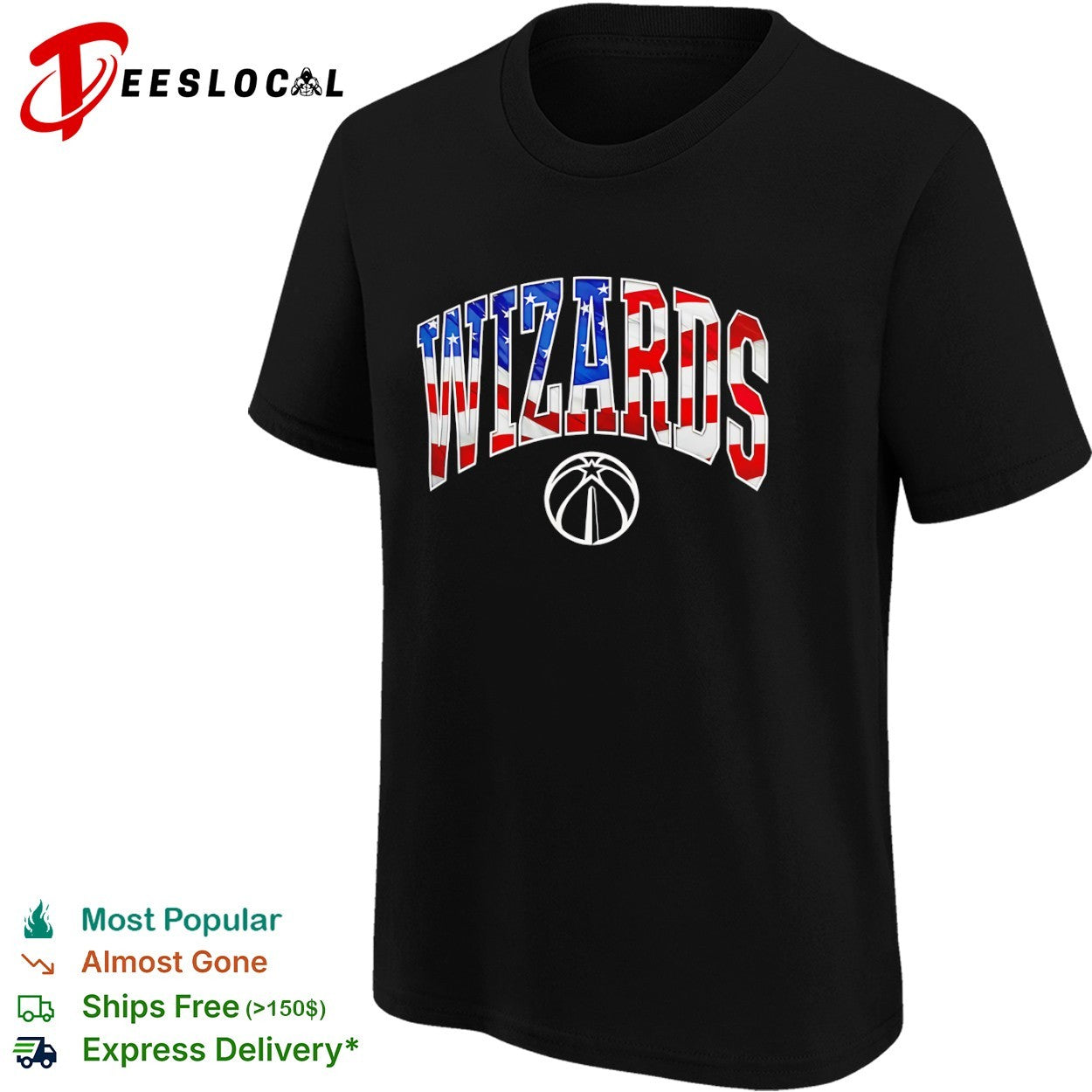 Wizards Washington American Flag Basketball shirt
