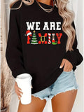 Women'S Christmas Sweatshirt - "We Are Family" Holiday Pullover with Santa, Cozy Thick Long Sleeve Crewneck Sweater for Christmas Party, Family Gathering - Year-Round Casual Sweater Sweatshirt