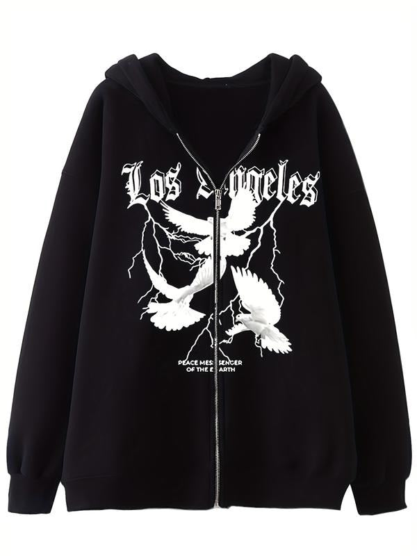 Women's Y2K Style Hoodie, Casual Long Sleeve Pullover, Graphic Letter Print, Drawstring & Pocket Design, Spring & Fall Fashion, Sweatshirts