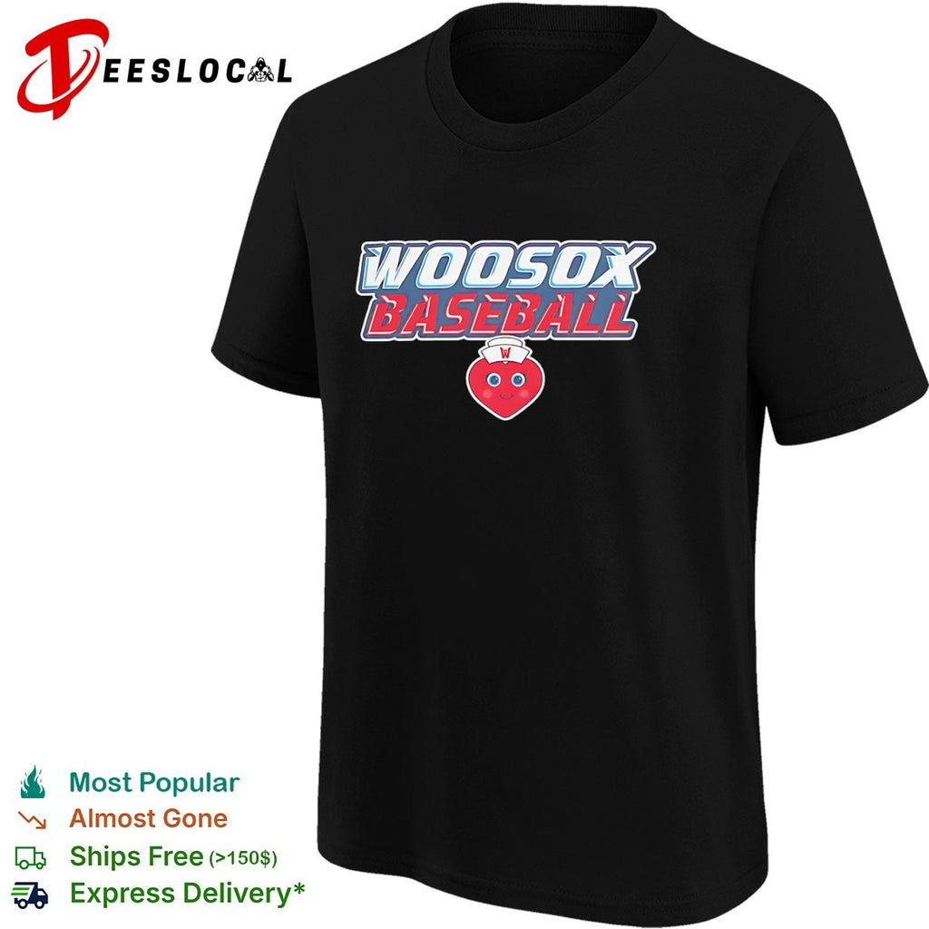 Woosox Baseball Heart Mascot Worcester Red Sox shirt