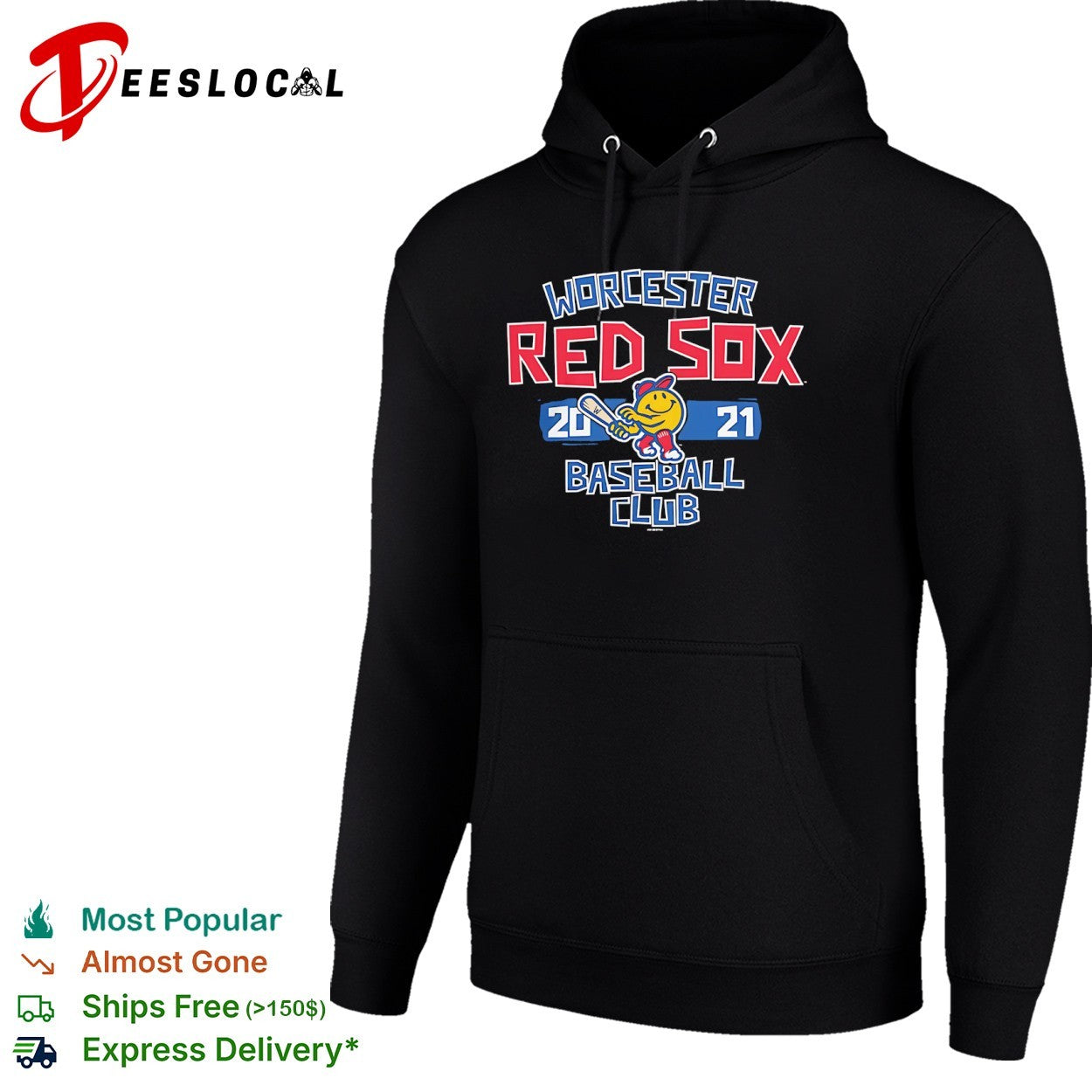 Worcester Red Sox 2021 Baseball Club Smiley Face shirt