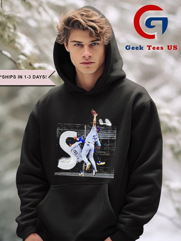 World Series Game 7 Andy Pages Catch Los Angeles Dodgers signature shirt