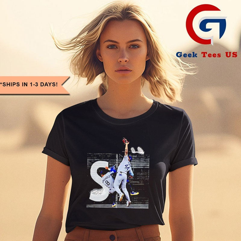 World Series Game 7 Andy Pages Catch Los Angeles Dodgers signature shirt