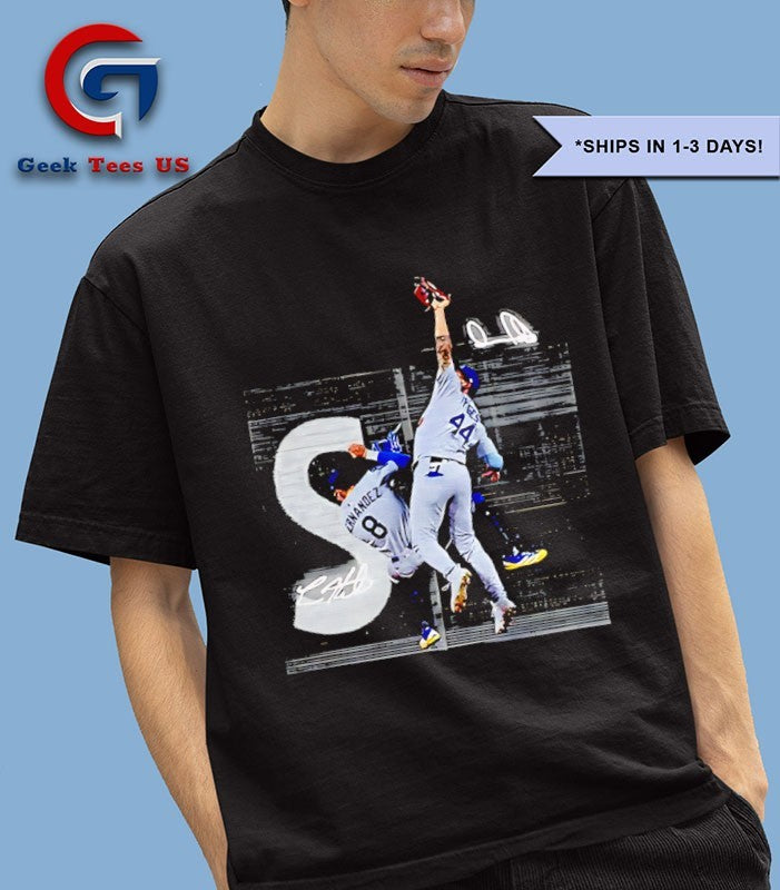 World Series Game 7 Andy Pages Catch Los Angeles Dodgers signature shirt