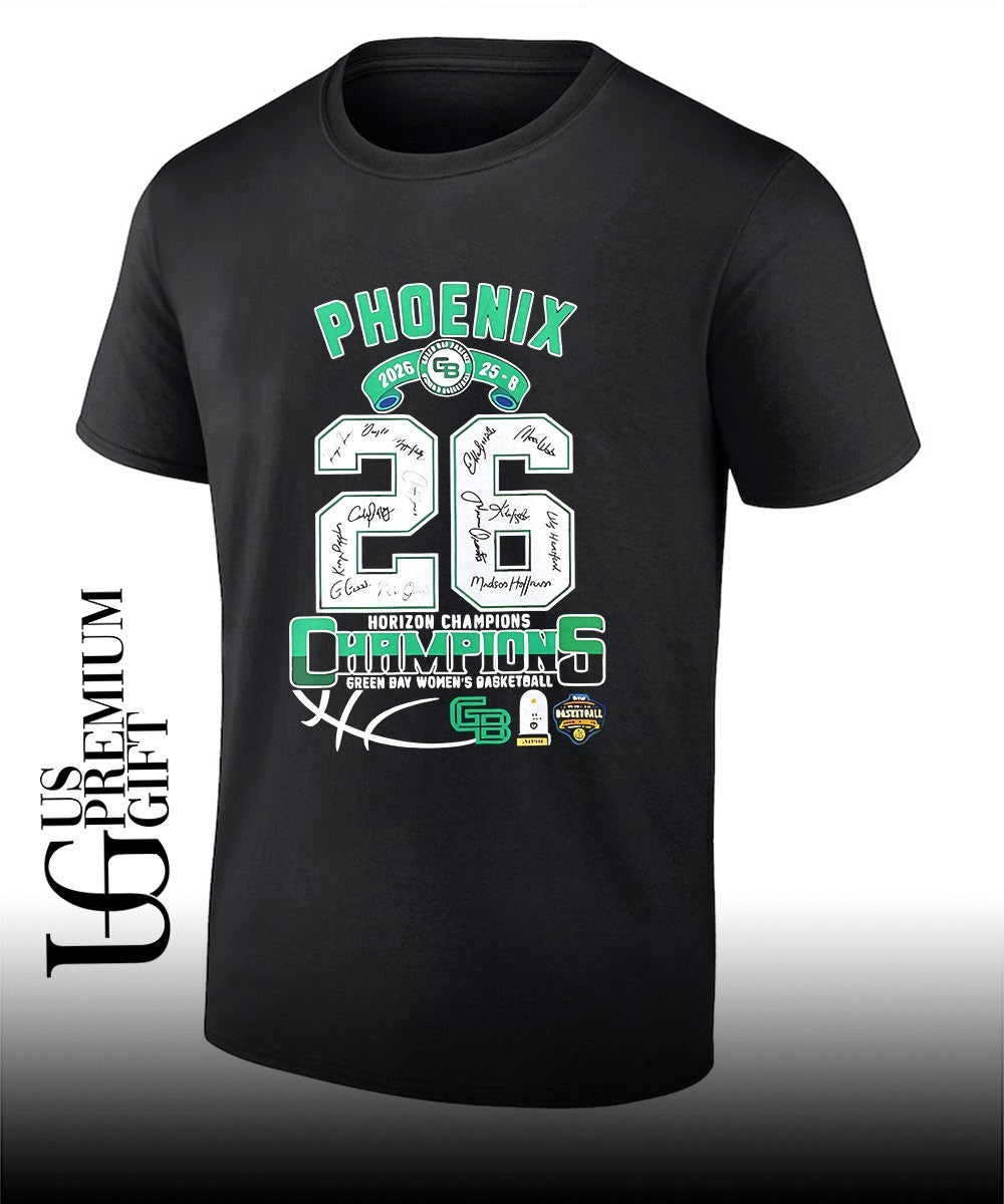 Wright State Raiders 2026 Horizon Champions Green Bay Women’s basketball shirt