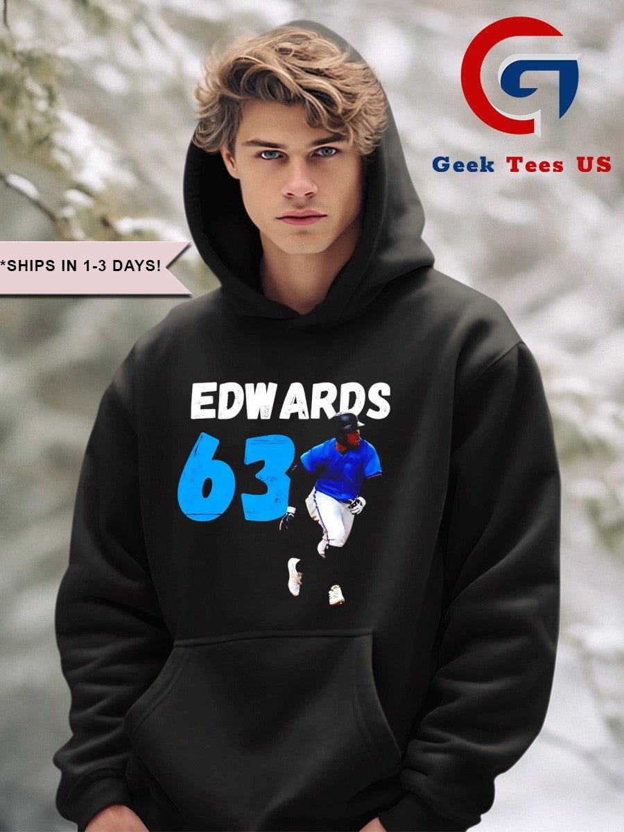 Xavier Edwards No.63 Miami Marlins baseball shirt