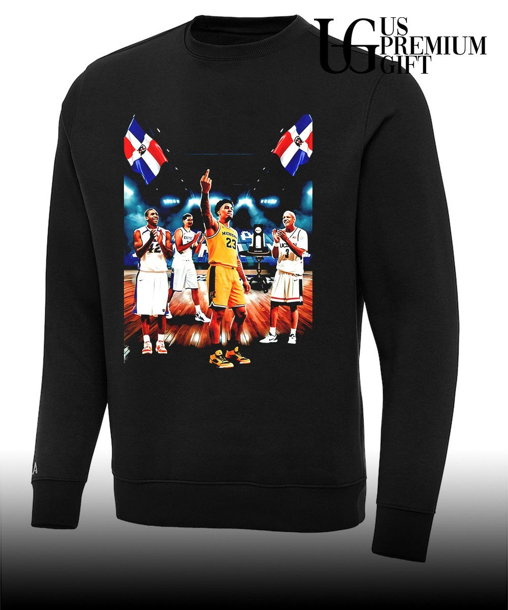 Yaxel Lendeborg Michigan Wolverines basketball National Champions middle finger shirt