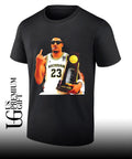 Yaxel Lendeborg middle finger and smoking Michigan Wolverines National Champions 2026 shirt