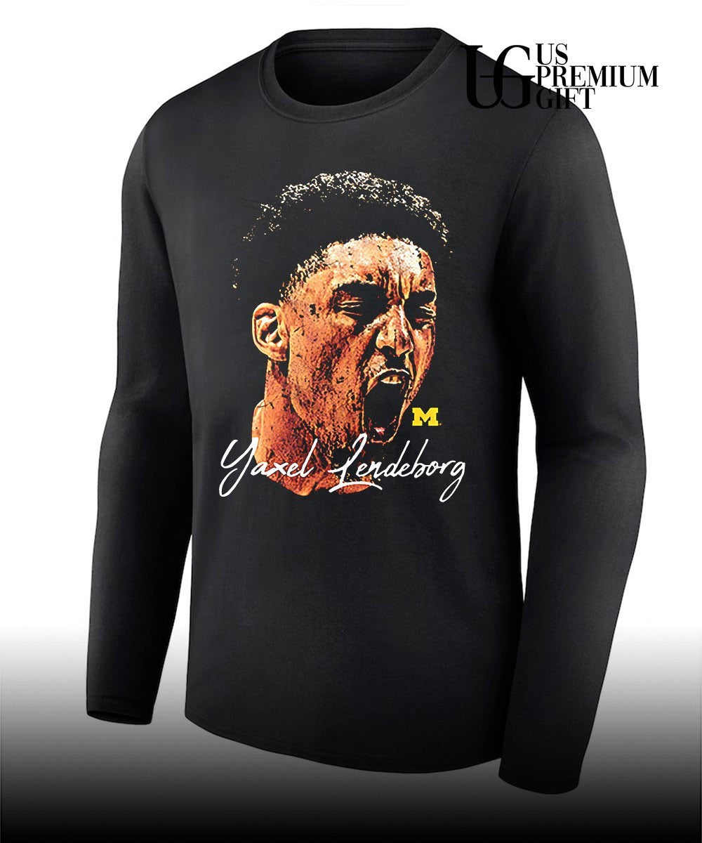 Yaxel Lendeborg scream Michigan Wolverines men’s basketball signature shirt