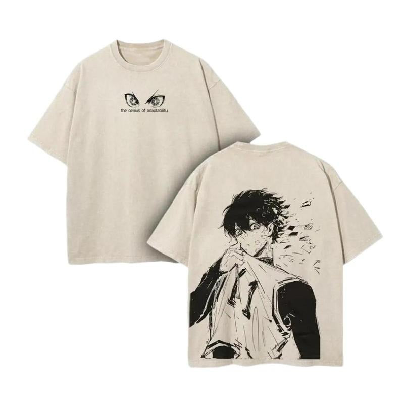 Yoichi Isagi Blue Lock Washed Egoist Striker Heavyweight Cotton Anime Soccer Fabric Menswear Classic Shirt Hoodie Sweatshirt