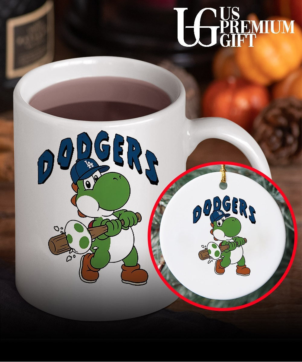 Yoshi Los Angeles Dodgers baseball egg cartoon shirt