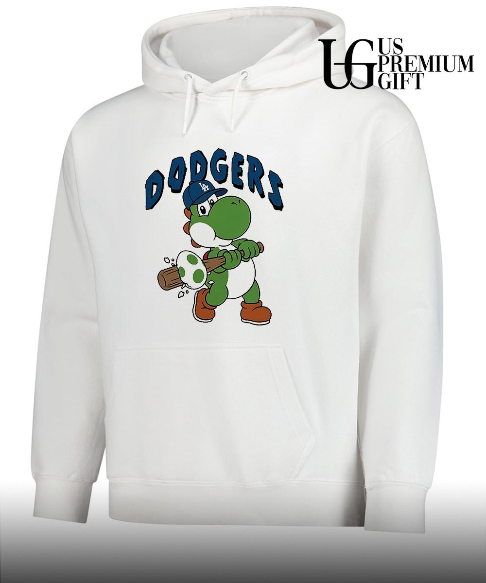 Yoshi Los Angeles Dodgers baseball egg cartoon shirt
