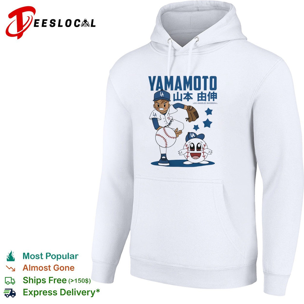 Yoshinobu Yamamoto Los Angeles Dodgers Cartoon Player shirt