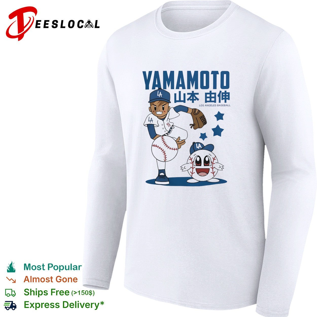 Yoshinobu Yamamoto Los Angeles Dodgers Cartoon Player shirt