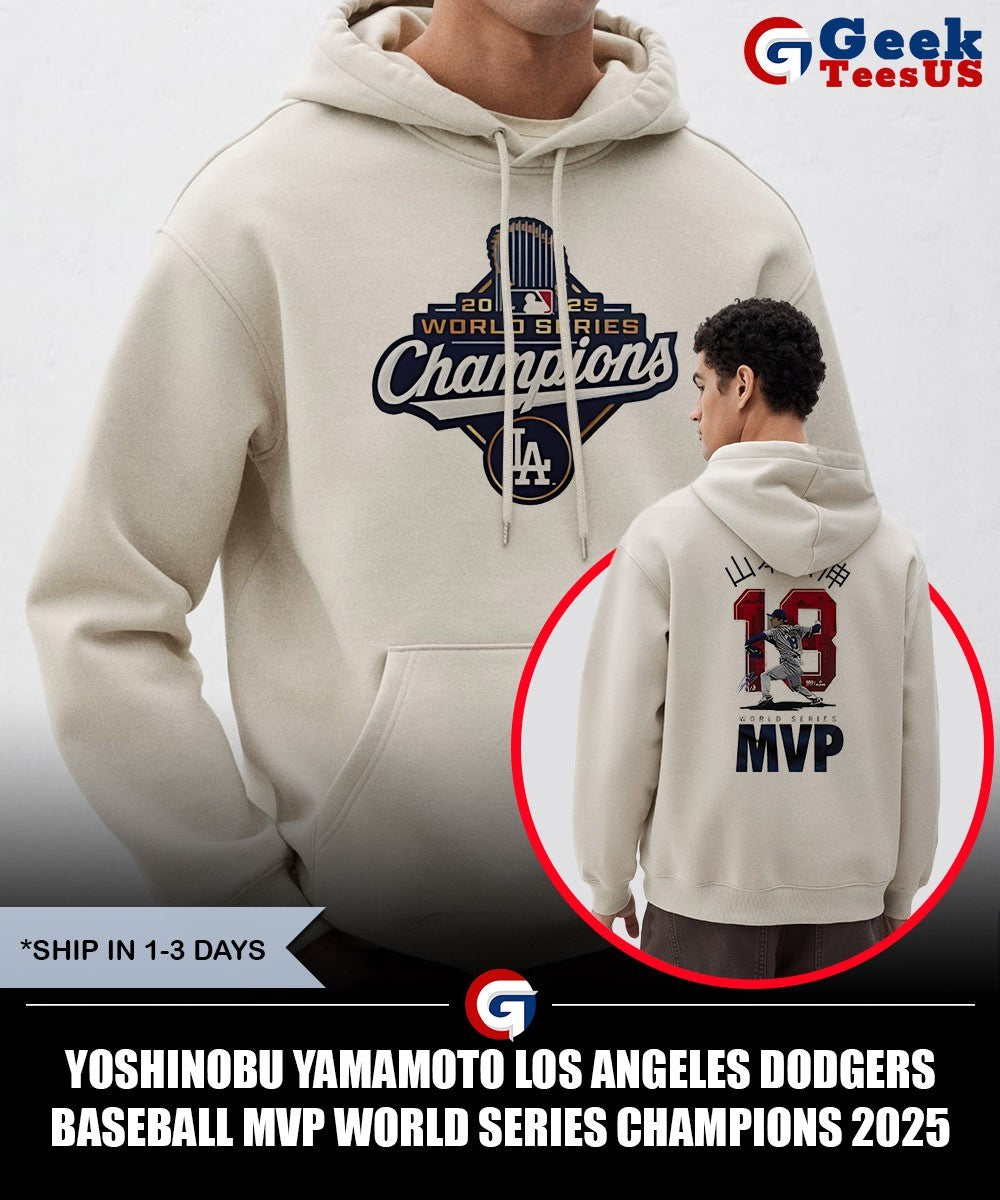 Yoshinobu Yamamoto Los Angeles Dodgers baseball MVP World Series Champions 2025 signature shirt