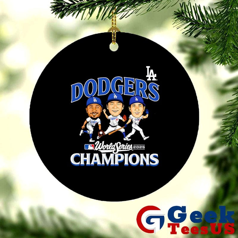Yoshinobu Yamamoto Mookie Betts and Shohei Ohtani Los Angeles Dodgers World Series Champions 2025 caricature signature shirt