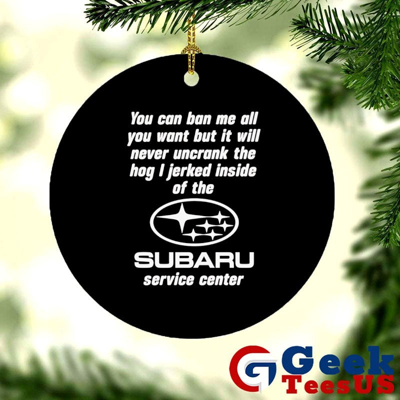 You can ban me all you want but it will never uncrank the hog I jerked inside of the Subaru Service Center logo shirt