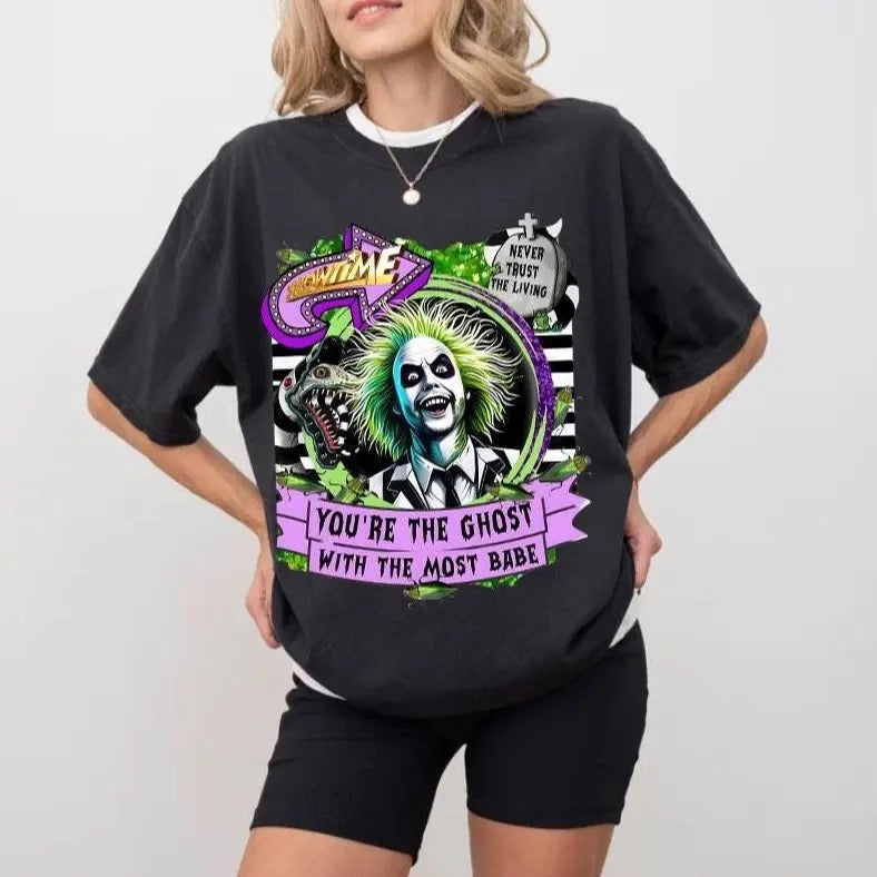 You're The Ghost With The Most Babe Tshirt, Halloween Horror Characters Tee, Scary Movie Shirt, Spooky Vibes, Unisex...