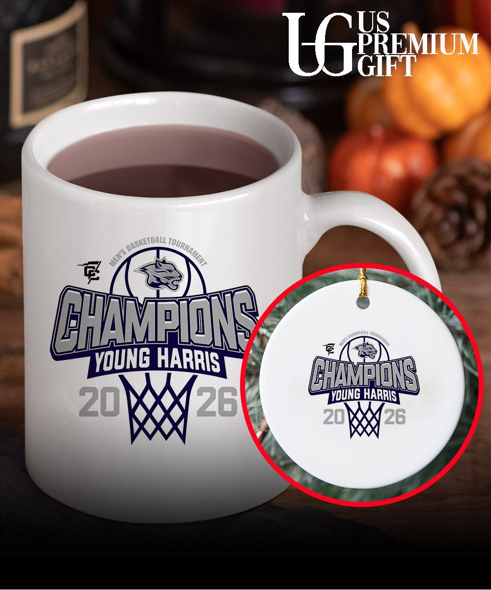 Young Harris College Men’s Basketball 2026 Conference Carolinas Tournament Champions shirt
