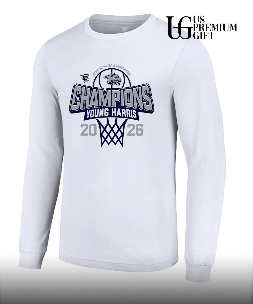 Young Harris College Men’s Basketball 2026 Conference Carolinas Tournament Champions shirt