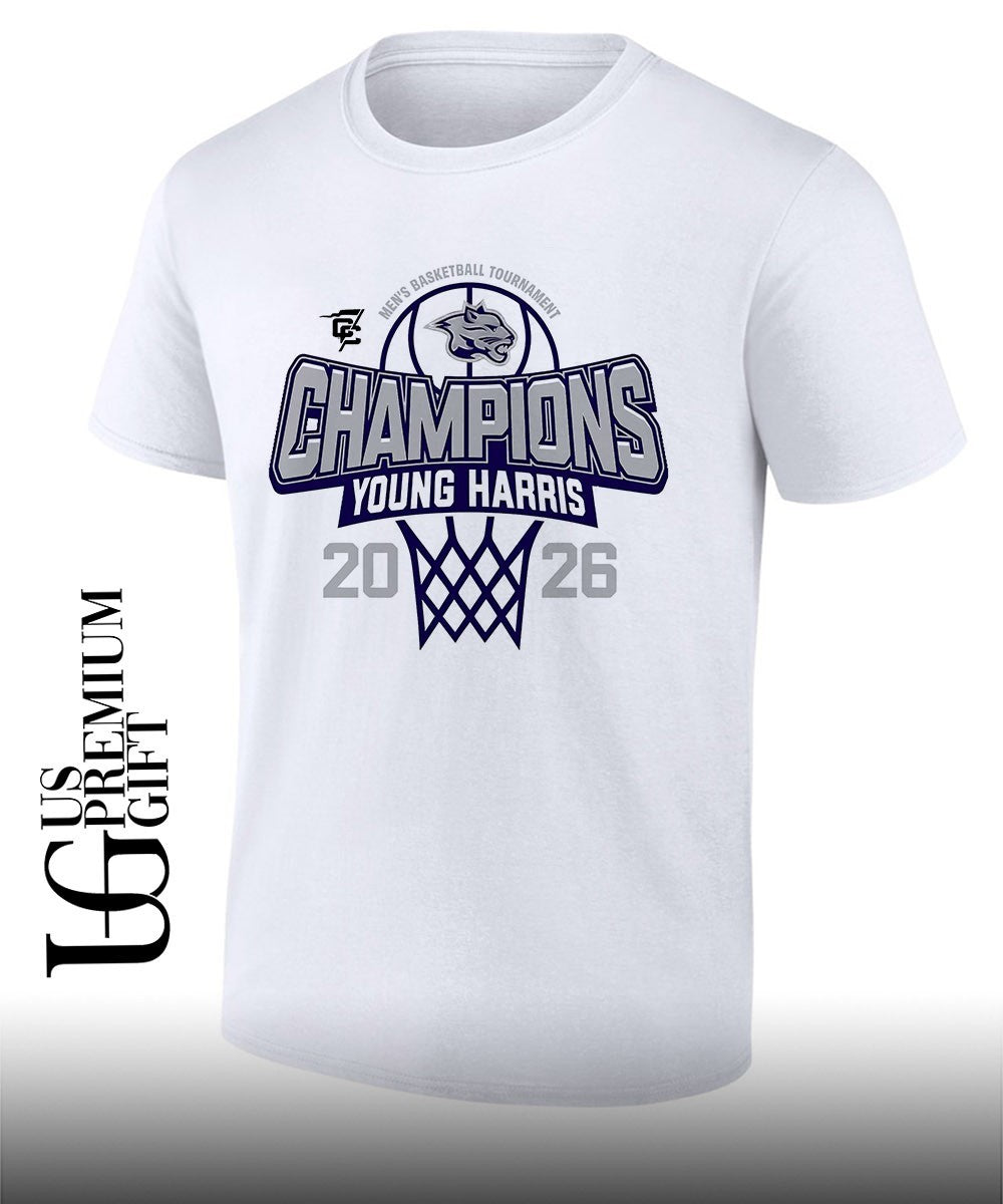 Young Harris College Men’s Basketball 2026 Conference Carolinas Tournament Champions shirt