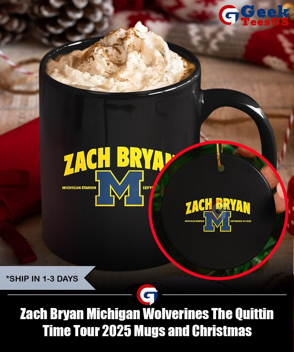Zach Bryan Michigan Wolverines The Quittin Time Tour 2025 shirt