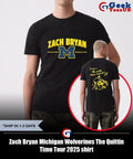 Zach Bryan Michigan Wolverines The Quittin Time Tour 2025 shirt
