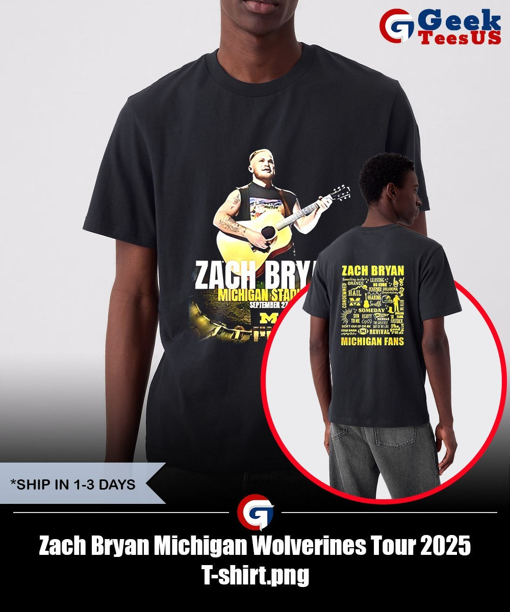 Zach Bryan Michigan Wolverines Tour 2025 T-shirt