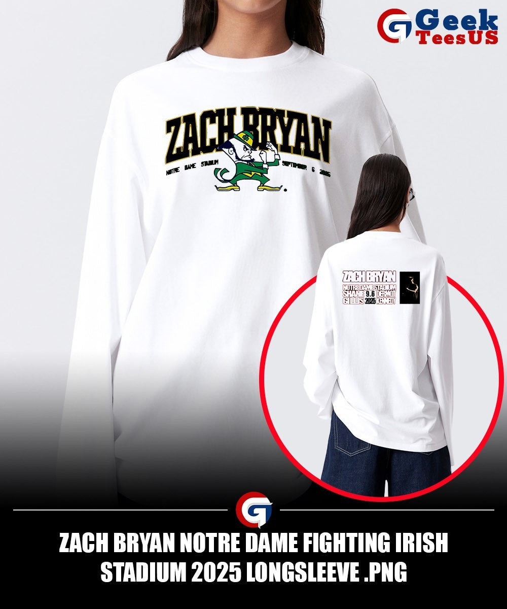 Zach Bryan Notre Dame Fighting Irish Stadium 2025 shirt