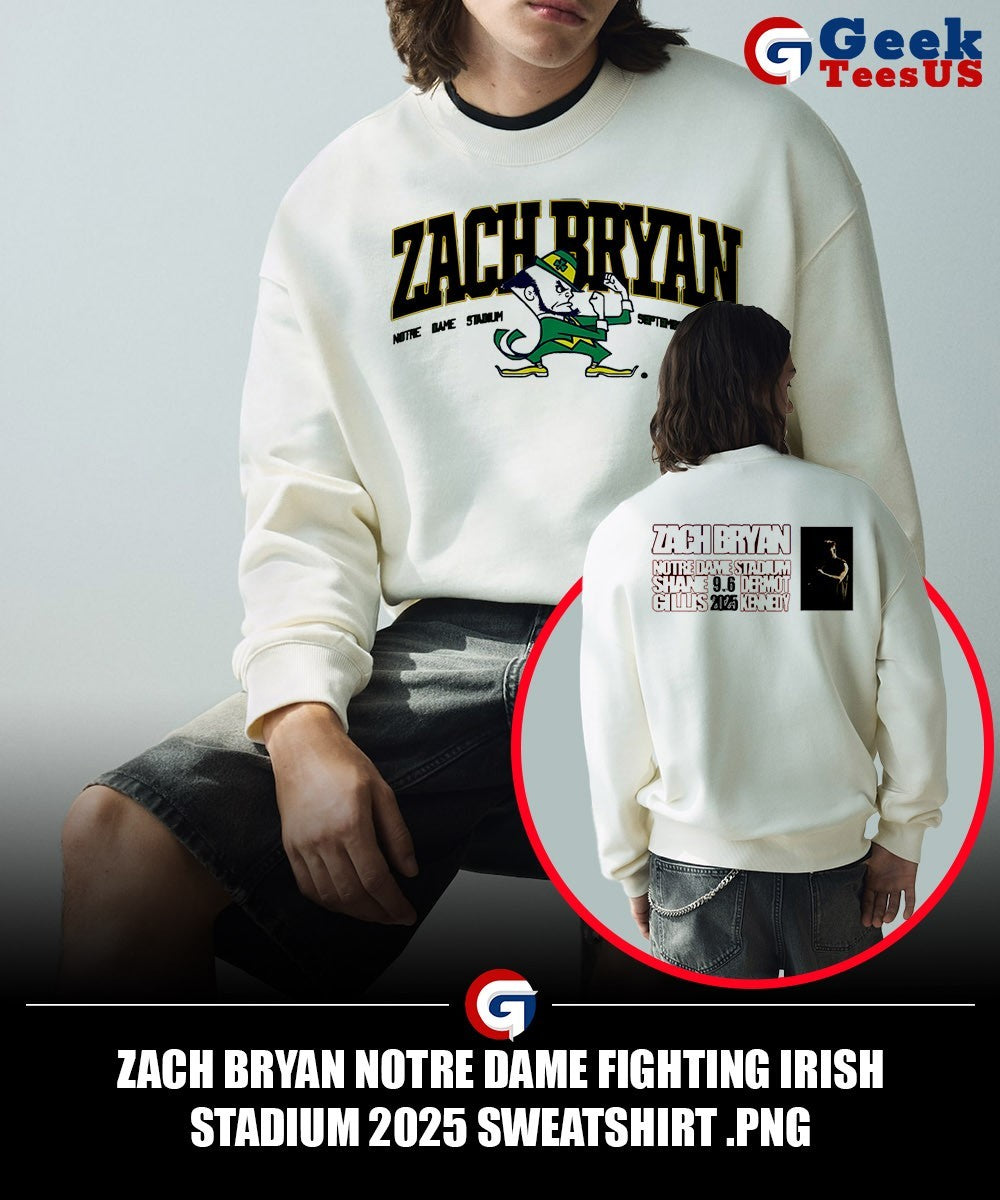 Zach Bryan Notre Dame Fighting Irish Stadium 2025 shirt