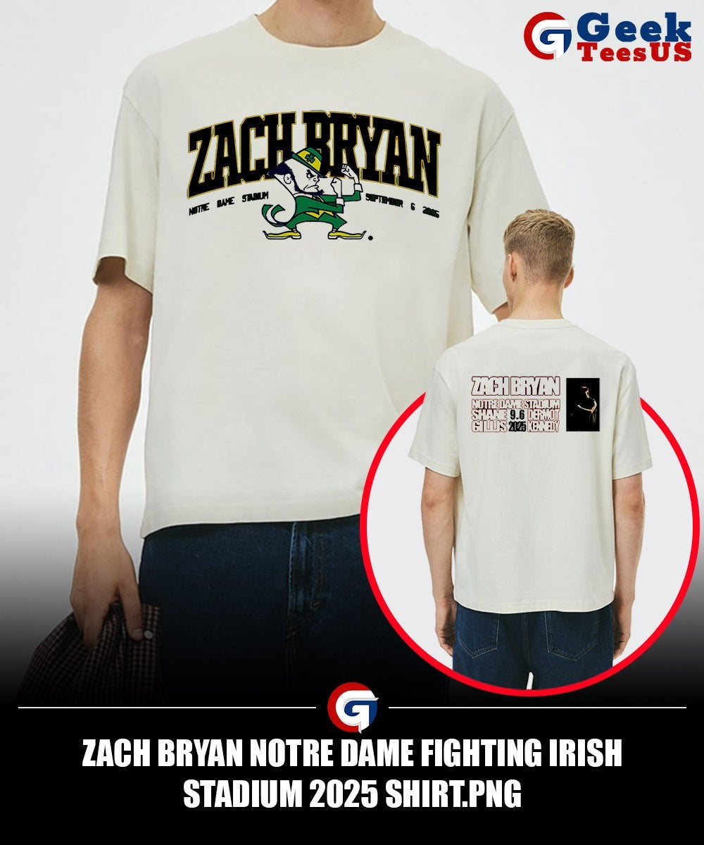 Zach Bryan Notre Dame Fighting Irish Stadium 2025 shirt