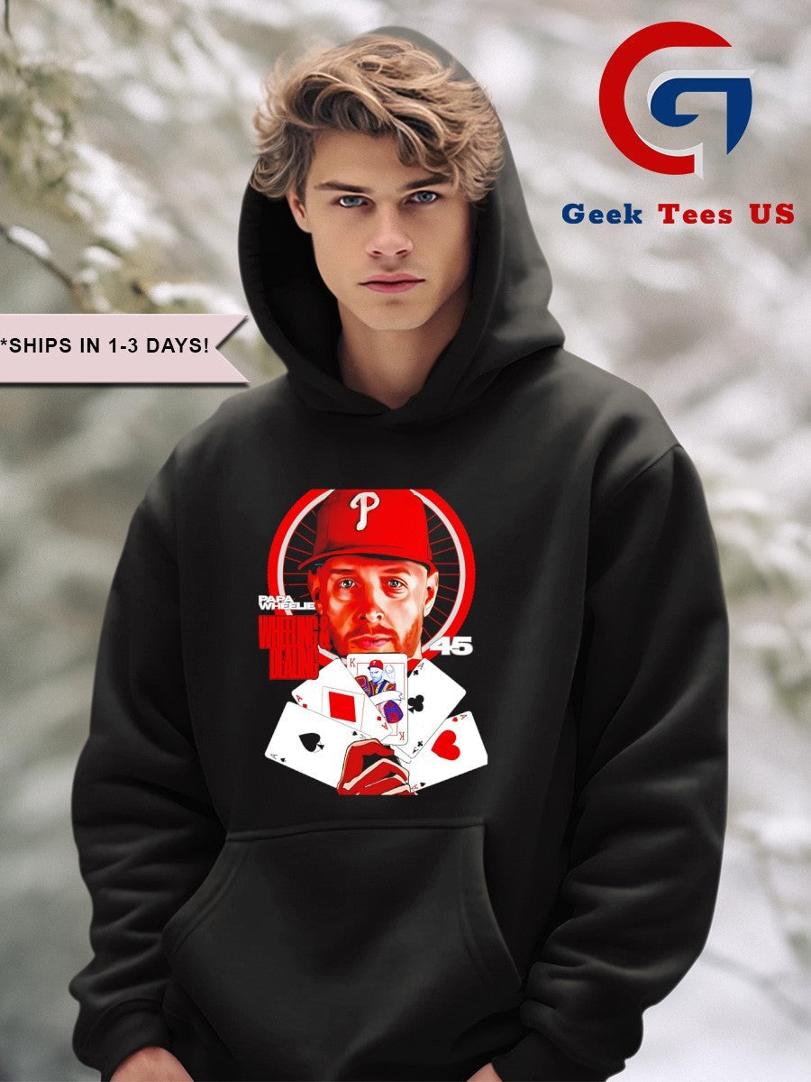 Zack Wheeler Papa Wheelie Wheeling and Dealing playing card shirt