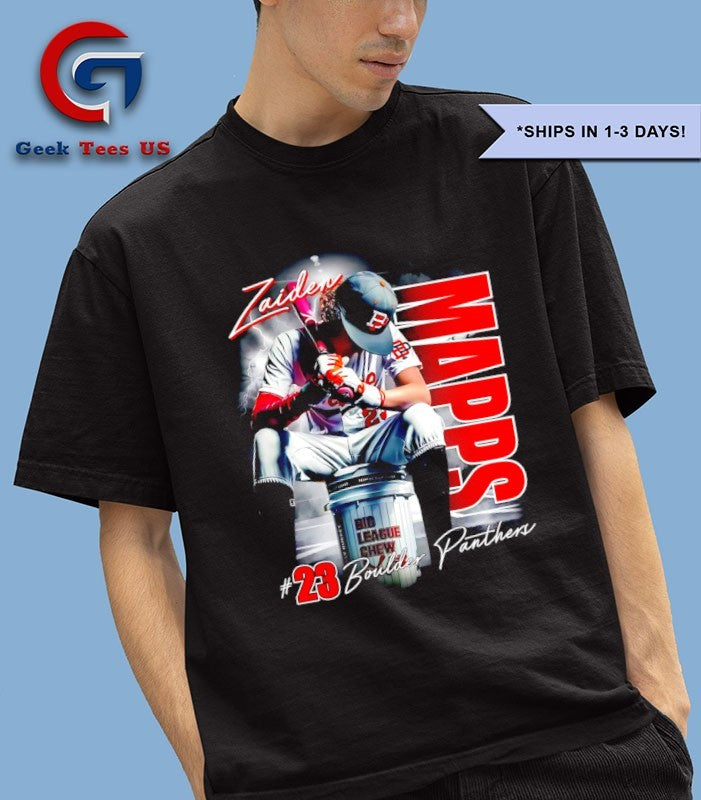 Zaiden Mapps 13 Boulder Panthers baseball graphic shirt