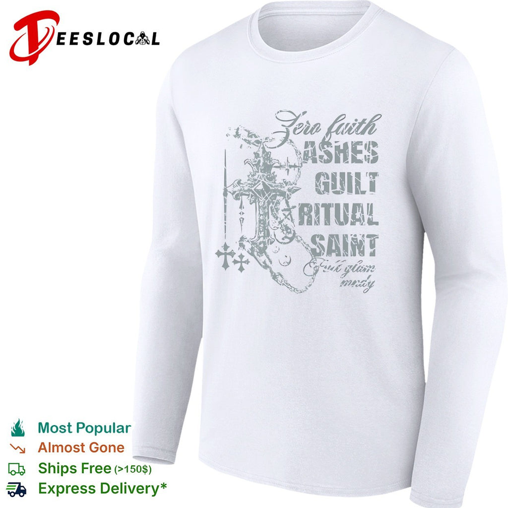 Zero Faith Ashes Guilt Ritual Saint Distressed shirt